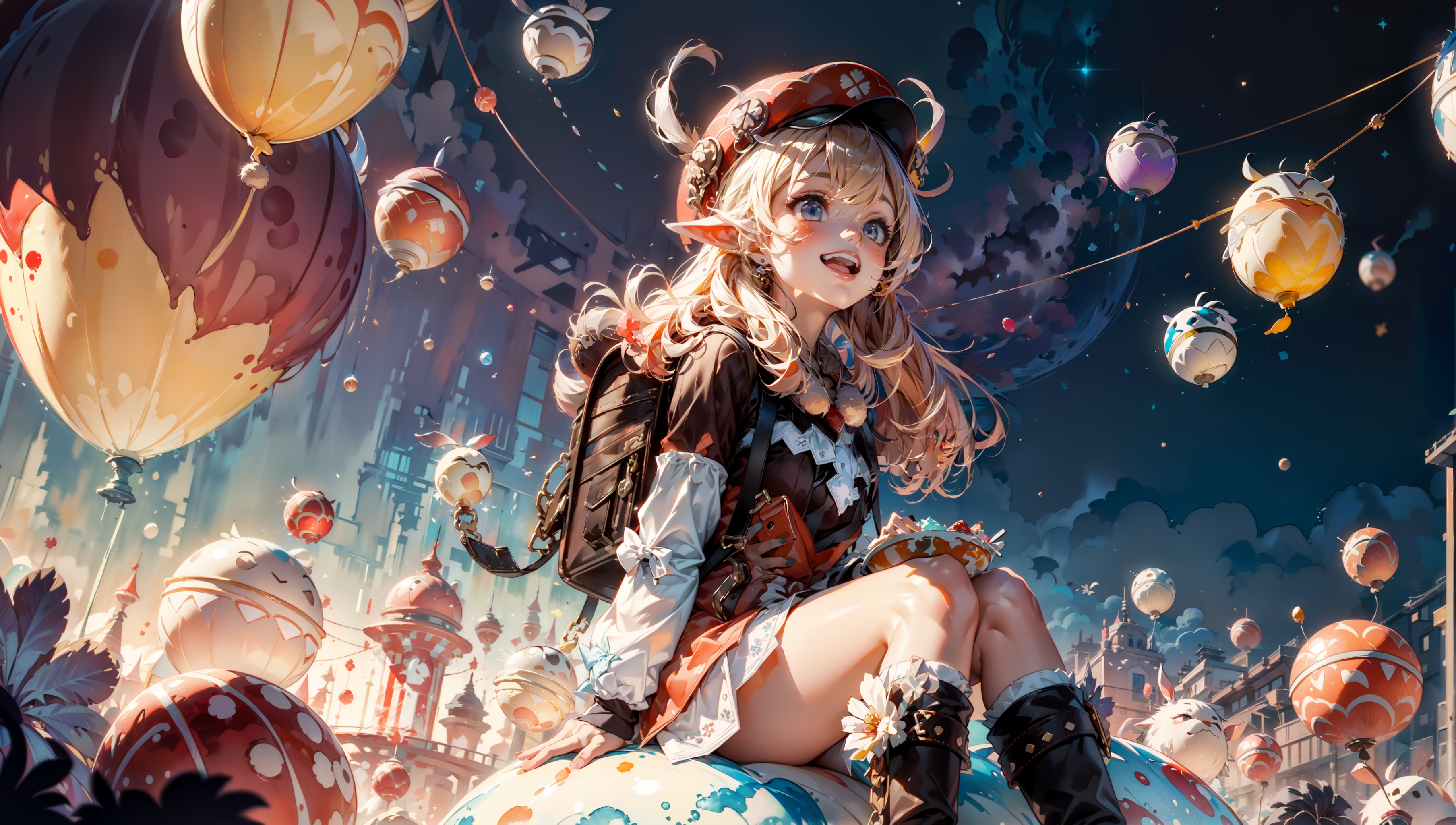 00515-752622040-a girls sitting on a giant ice cream, which is adorned with vibrant colors, delightful frosting, and rainbow sprinkles. She hold.png